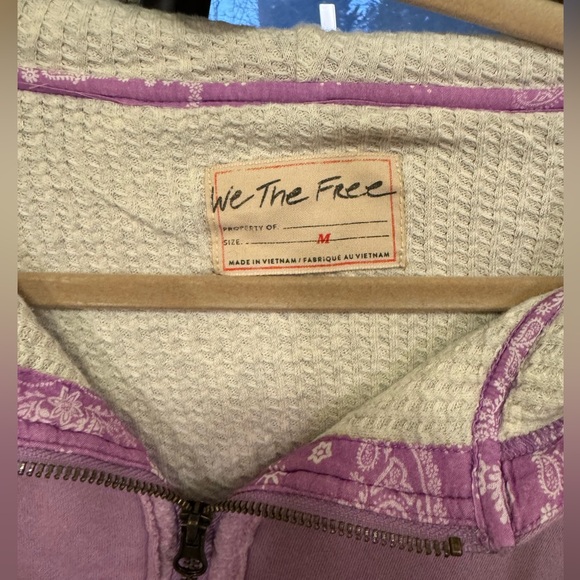 NWOT Free People We the Free By Your Side Lined Hoodie - bubble tea - S, M - Picture 9 of 9